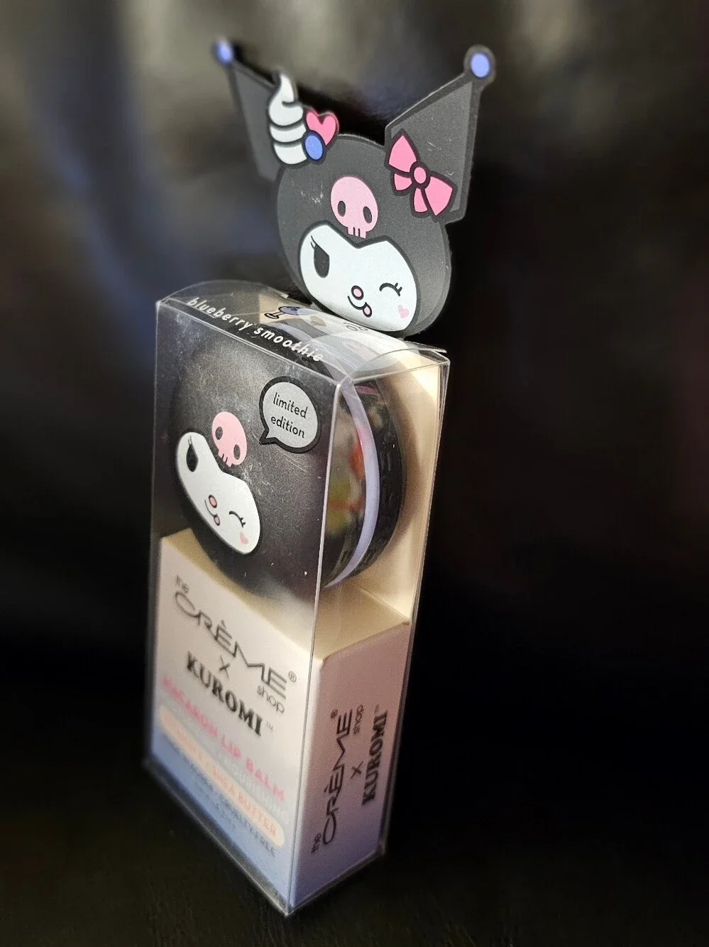 The Crème Shop Kuromi Macaron Lip Balm Blueberry Smoothie New In Package